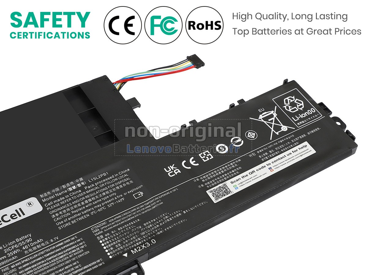 Batterie pour ordinateur portable Lenovo L15L2PB1