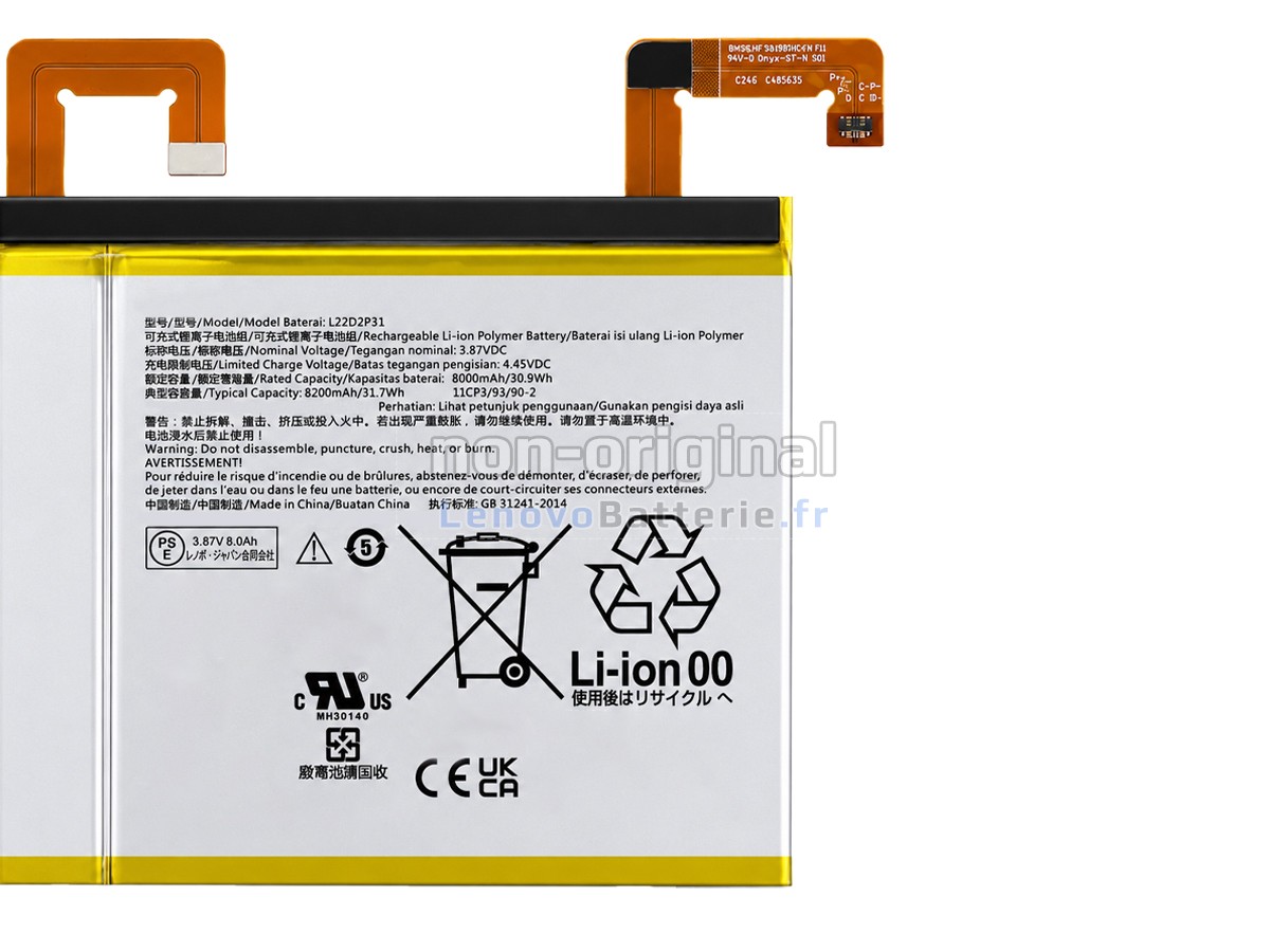 Batterie pour ordinateur portable Lenovo L22D2P31